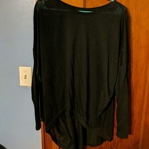 Black long sleeved tunic top
